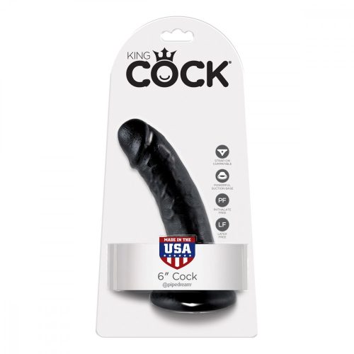 Pipedream - King Cock Dildó 15 cm, fekete 