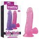 Lovetoy Jelly Studs - tapadókorongos dildó - 15cm (pink)