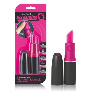 SCREAMING LIPSTICK - Rúzs vibrátor - fekete, pink