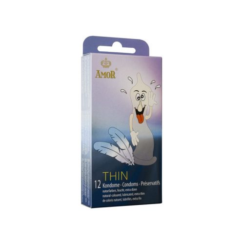 AMOR Thin- 12 DB Extra vékony enyhén síkosított óvszer