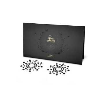   Bijou Indiscrets Mimi - black nipple covers- Fekete strasszköves cicidísz