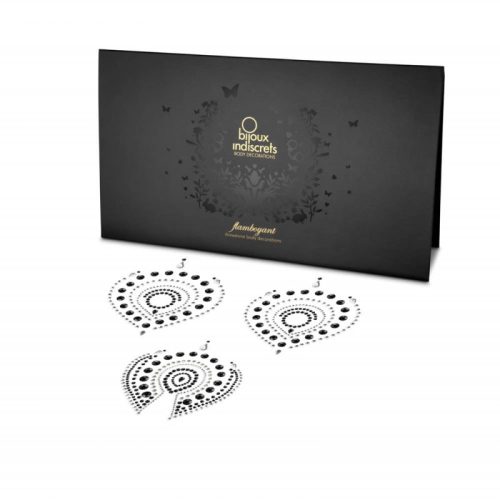 Bijoux Indiscrets Flamboyant - Black/Silver- Fekete (csillogó gyémántok) intim ékszer