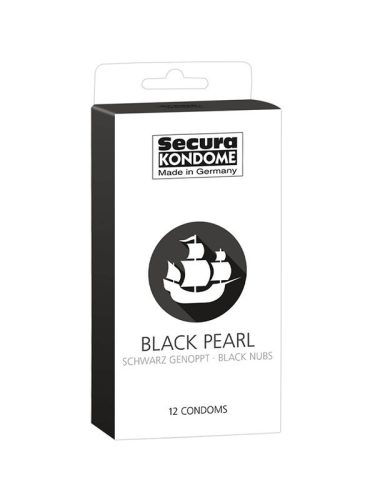 Orion - Secura Black Pearl - Fekete színű óvszerek 12 db. 
