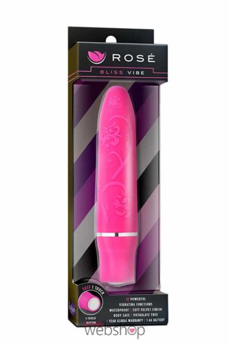 Blush - Rose Bliss Vibe Pink - Rózsaszín, g-pontos, vízálló mini rúdvibrátor