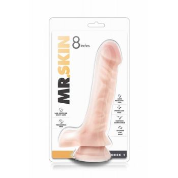   Mr. Skin Cock 8 inch Cock 1 Beige - Herés, letapasztható dildó