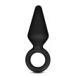 ANAL ADVENTURES LOOP PLUG - SMALL- Fekete anál dugó S-méretben
