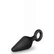 ANAL ADVENTURES LOOP PLUG - SMALL- Fekete anál dugó S-méretben