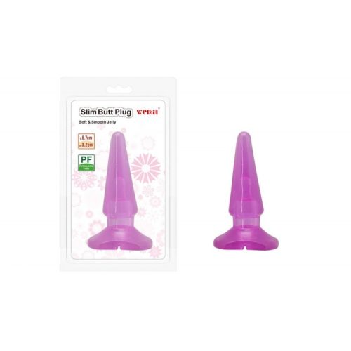 Charmly Toy Slim Butt Plug Purple- Záróizom tágító kúp