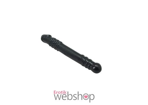 Charmly Toy Double Dong 10" Black- Flexibilis, fekete, kétvégű dildó