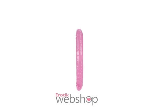 Charmly Pliable Double Dong 13" Pink - Rózsaszín, kétvégű dildó 33 cm