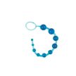 Sassy Anal Beads Blue - Kék, 10 növekvő méretű golyóból álló záróizom tágító