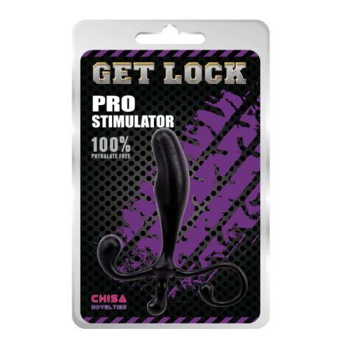 Get Lock Pro Stimulator Black - Íves kialakítású prosztata masszírozó