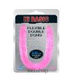 Chisa Novelties Hi Basic Jelly Flexible Double Dong jelly- Flexibilis, erősen erezett, kétvégű, rózsaszín dildó