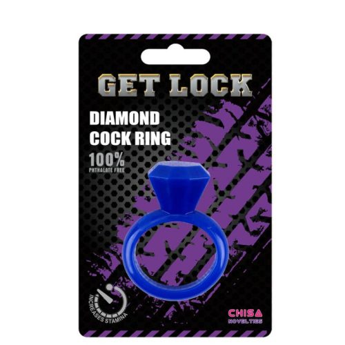 Chisa Diamond Cock Ring Blue - Kék péniszre helyezhető gyűrű