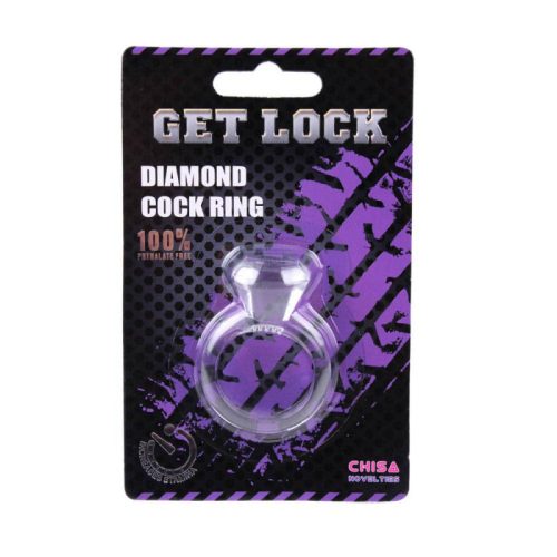 Chisa Diamond Cock Ring Clear - Áttetsző péniszre helyezhető gyűrű