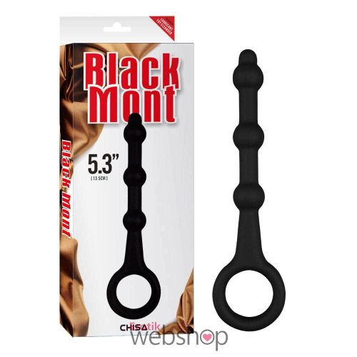 Chisa Novelties Pleasure Piston Plug - Black Mont Fekete, Szilikon Análdugó  5,3 inch 