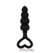 A Chisa Novelties Beaded Luv Probe Plug fekete szilikon análdugó izgató, rugalmas szexjátékszer.