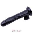 Chisa Black Veined Dong- Herés, vízálló,  herés, letapasztható dildó 25cm