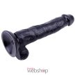 Chisa Black Veined Dong- Herés, vízálló,  herés, letapasztható dildó 25cm