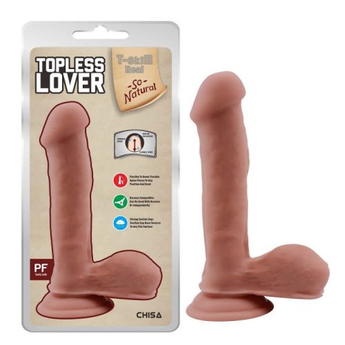 Chisa Novelties - Topless Lover-Flesh - Letapasztható, felcsatolható, élethű dildó