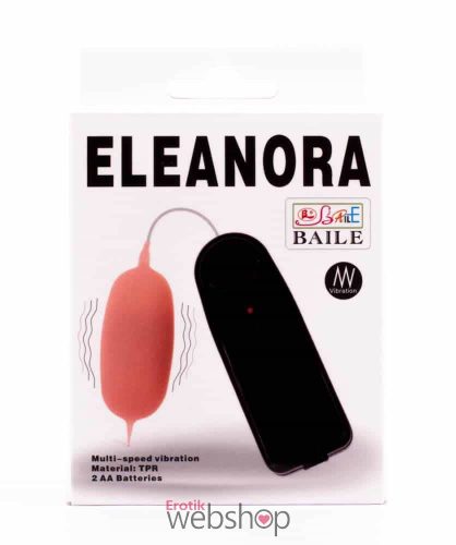 Eleanora Vibrating Egg Flesh- Unisex, fekete, távirányítós, vibrációs tojás