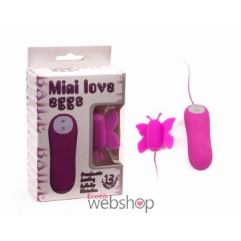   Mini Love Eggs- Pillangó formájú, rózsaszín,  távirányítós izgató