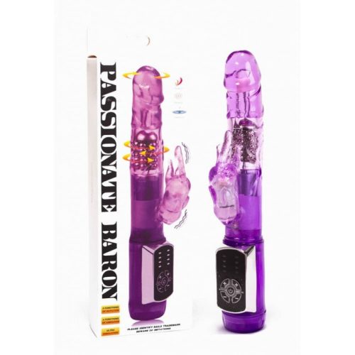 Passionate Baron Vibrator Purple - Lila, vízálló, forgófejes, csiklóizgatós, g-pontos vibrátor