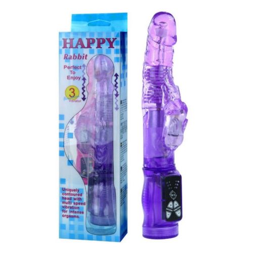 Happy Rabbit Rotation & Wave Vibrator Purple - Forgófejes, G-pontos vibrátor