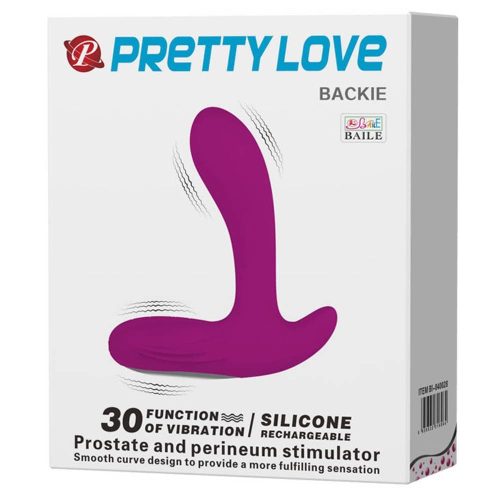 Pretty Love Backie Purple - Lila vizálló, vibrátoros prosztata masszírozó