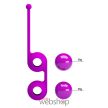 Pretty Love Kegel Tighten Up III Purple - Lila, szilikon gésagolyó, hüvely-súlyokkal