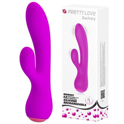 Pretty Love Zachary Purple – Kétmotoros G-pontos és Csiklóizgatós Vibrátor