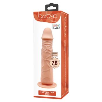   Barbara Calvin 7,8 " Dildo with Suction Cup - Élethű, letapasztható dildó