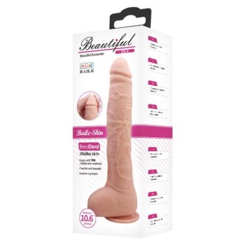  Debra Beautiful Dick 11 " Dildo - Herés, vízálló, letapasztható, g-pontos élethű dildó