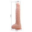 Debra Beautiful Dick 11 " Dildo - Herés, vízálló, letapasztható, g-pontos élethű dildó