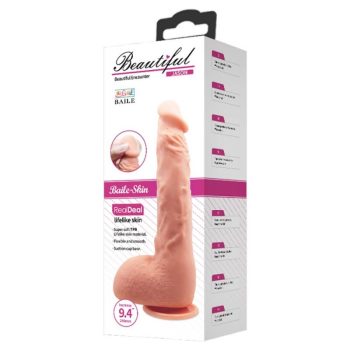   Beautiful Jason 9,8 " Dildo - Herés, vízálló, letapasztható, g-pontos dildó - vibrációs/klasszik dildo - választható