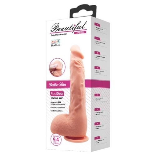 Beautiful Jason 9,8 " Dildo - Herés, vízálló, letapasztható, g-pontos dildó