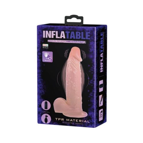 Inflatable Dildo 7,5" Flesh - Herés, letapasztható, távirányítós dildó