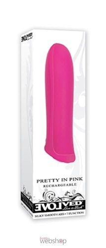 Evolved - Pretty In Pink - Rózsaszín, 7 rezgési funkciójú szilikonos vibrátor 8,6 cm