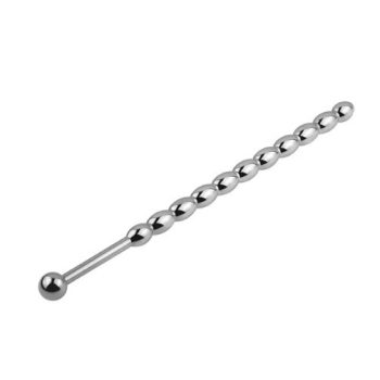   EWtoys Penis plug, dilator- Rozsdamentes húgycsőtágító, bordázott felületű katéter - 8mm