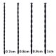 EwToys - Dilator, Orvosi szilikonból készűlt, fekete, átmérő: 0,7-0,8-0,9-1 cm, hossz: 30 cm - 4db/csomag