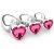 EWToys Diamond Plug  - Ezüst análdugó, rózsaszín, szív alakú kővel XXS/XS/S/M/L
