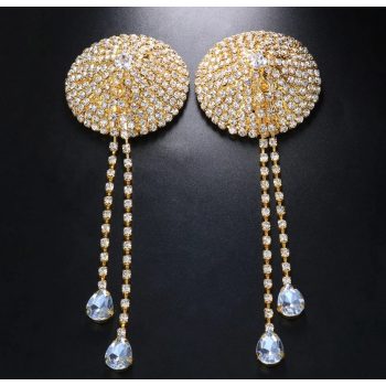 EwToys - Kerek formájú cicidísz 2 láncos dísszel, arany