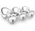 EWToys Diamond Plug XXS/XS/S/M/L - Ezüst análdugó, színtelen, szív alakú kővel-választható méret