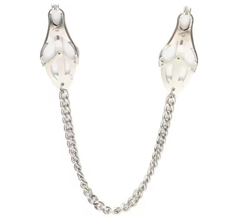 Fém mellbimbóbilincs, lánccal