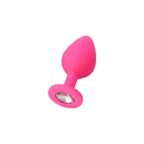 A vadítóan szexi, kis méretű EwToys - Análdugó, rózsaszín, köves díszítéssel erotikus ajándék.