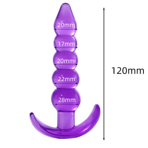 A lila színű EwToys - Análsor tágító, 4 különböző méretű golyóval ellátott, biztonságos játékszer.