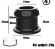 EwToys - Átlátszó záróizom tágító, üreges - választható méret - L - XL - választható szín - Fekete/átlátszó