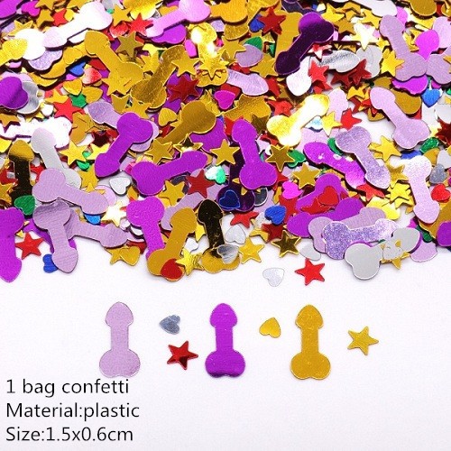 EwToys - Pénisz confetti - 1 csomag - Többszínű