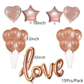   EwToys - 15 db./csomag különböző esküvői/lánybúcsús lufik