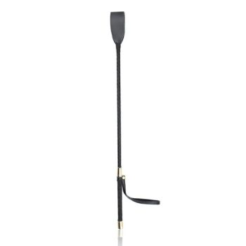   EwToys - Műbőr fekete paskolásra alkalmas lovaglópálca - 45 cm